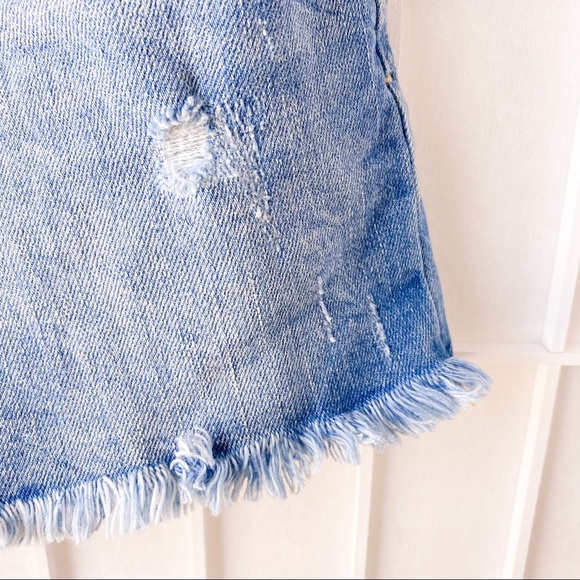 ZARA TRF DENIM High Rise Cutoff Shorts - Picture 10 of 10